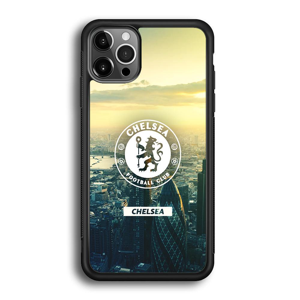 Chelsea Landscape of London iPhone 12 Pro Max Case-Rubber Black (2D Case)-Oxvistore