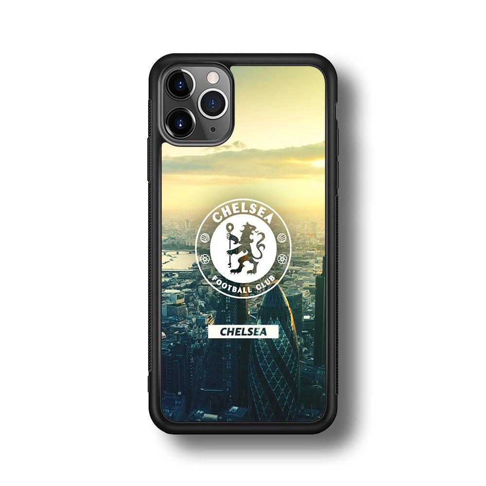 Chelsea Landscape of London iPhone 11 Pro Max Case-Rubber Black (2D Case)-Oxvistore