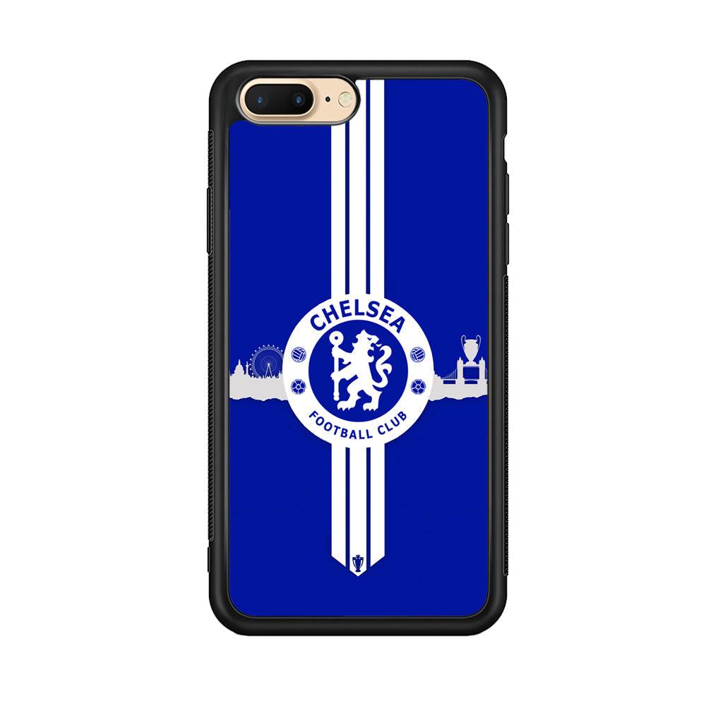Chelsea Pride for The Town iPhone 8 Plus Case-Rubber Black (2D Case)-Oxvistore