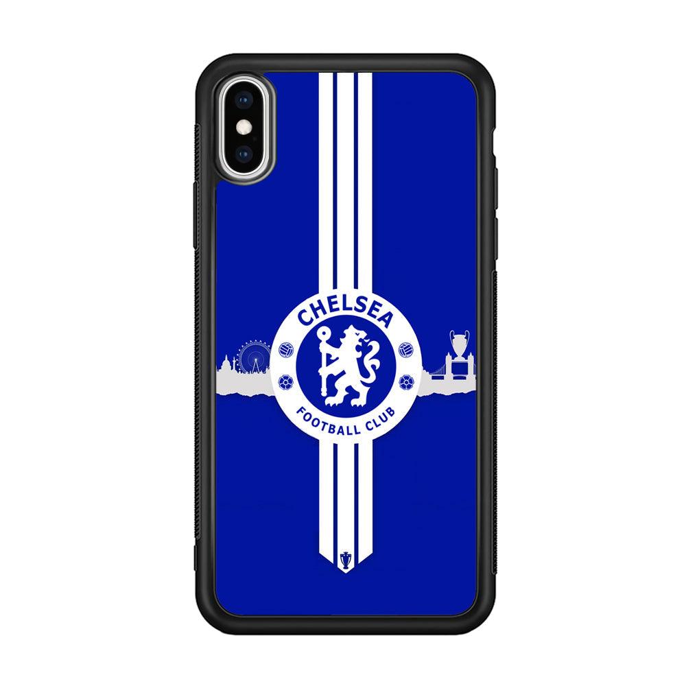 Chelsea Pride for The Town iPhone Xs Max Case-Rubber Black (2D Case)-Oxvistore