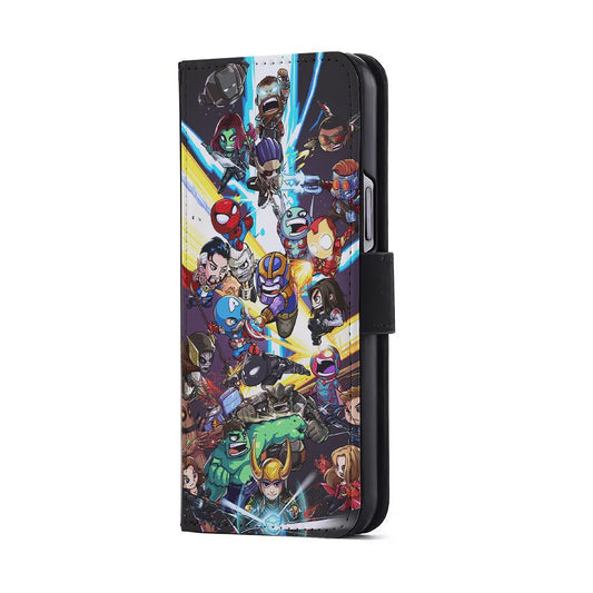 Chibi Avengers Kawaii Flip Wallet Phone Case-Oxvistore