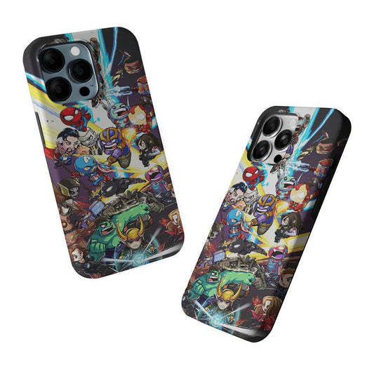 Chibi Avengers Kawaii 2 in 1 Tough Phone Case-Oxvistore