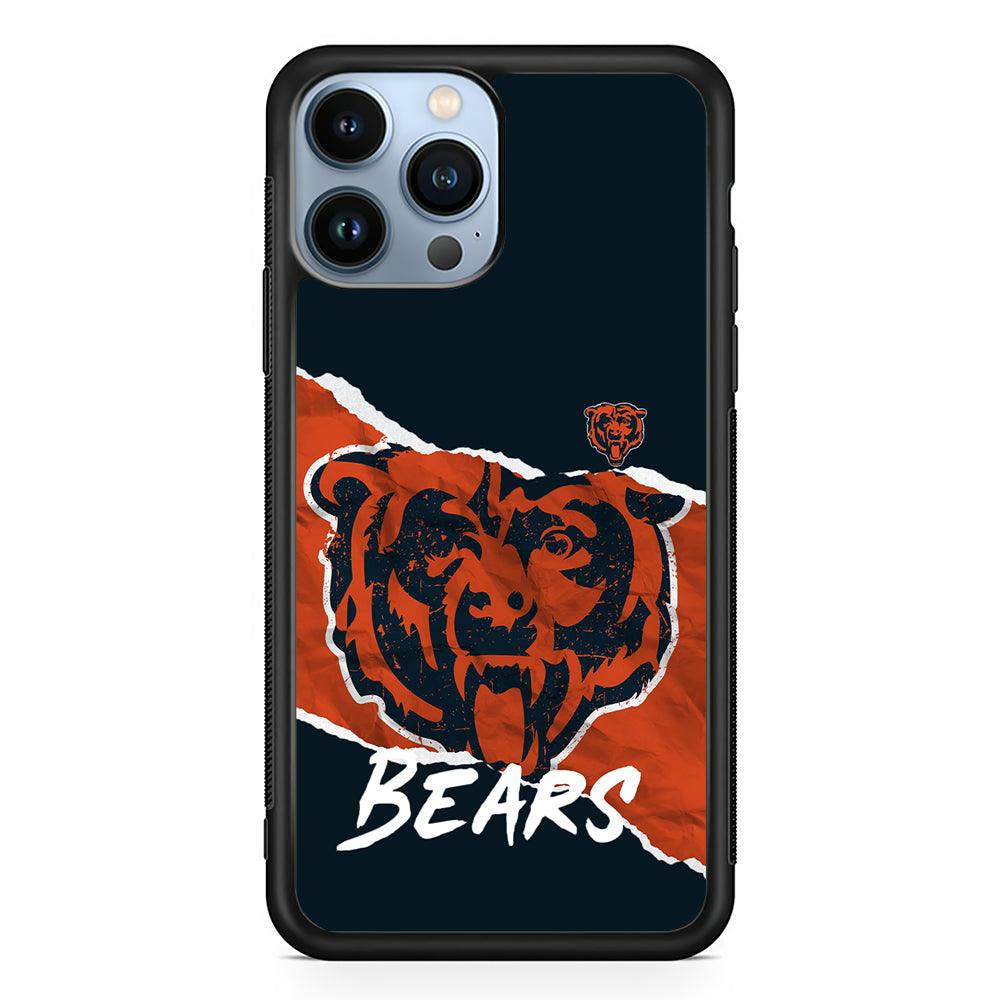 Chicago Bears Logo 2D Rubber Phone Case-Black-Oxvistore