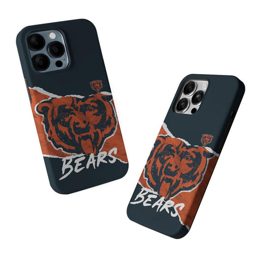 Chicago Bears Logo 2 in 1 Tough Phone Case-Oxvistore