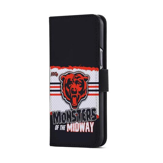 Chicago Bears Monsters Midway Flip Wallet Phone Case-Oxvistore