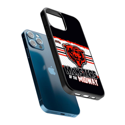 Chicago Bears Monsters Midway 2D Rubber Phone Case-Oxvistore