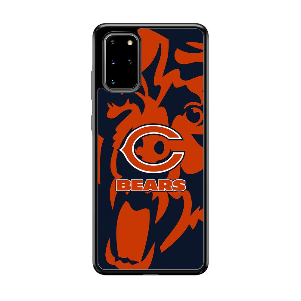 Chicago Bears Scream Silhouette Samsung Galaxy S20 Plus Case-Rubber Black (2D Case)-Oxvistore