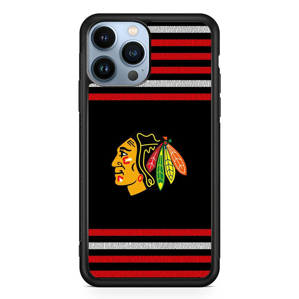 Chicago Blackhawks Logo 2D Rubber Phone Case-Black-Oxvistore