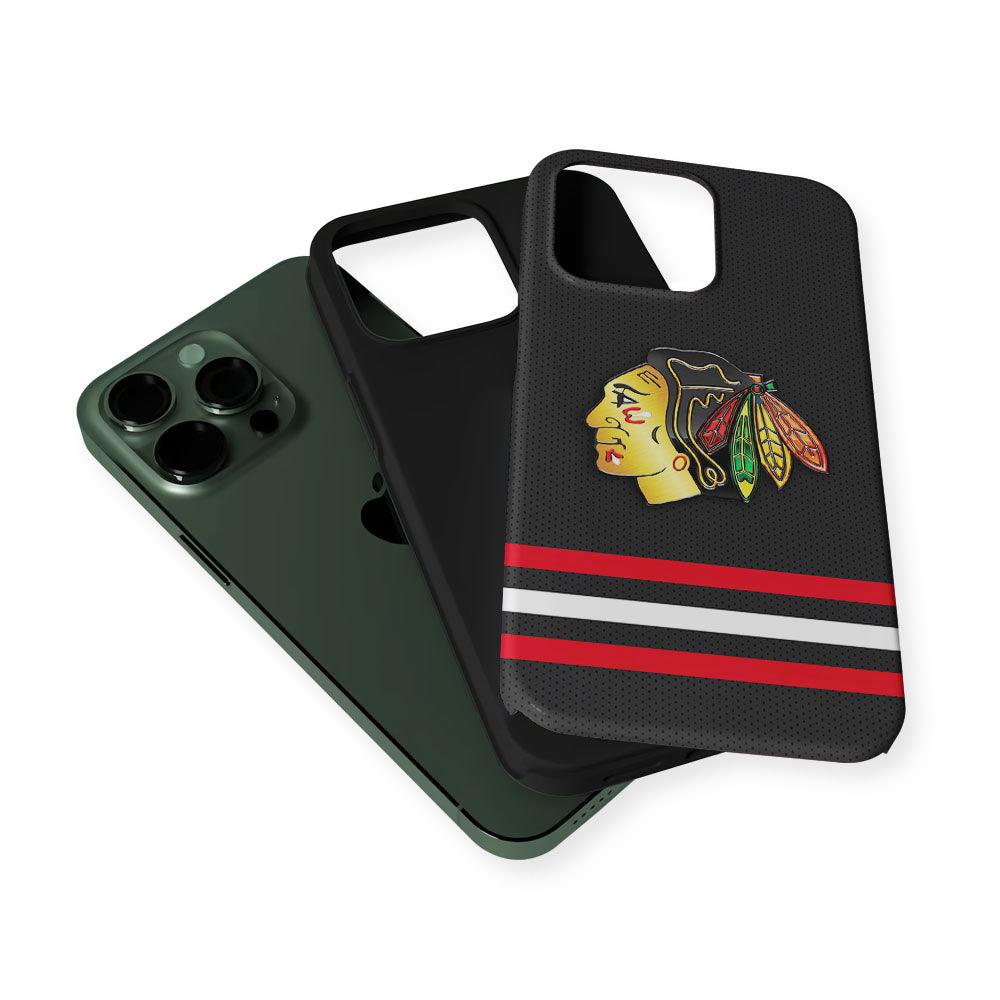 Chicago Blackhawks Pattern 2 in 1 Tough Phone Case-Oxvistore
