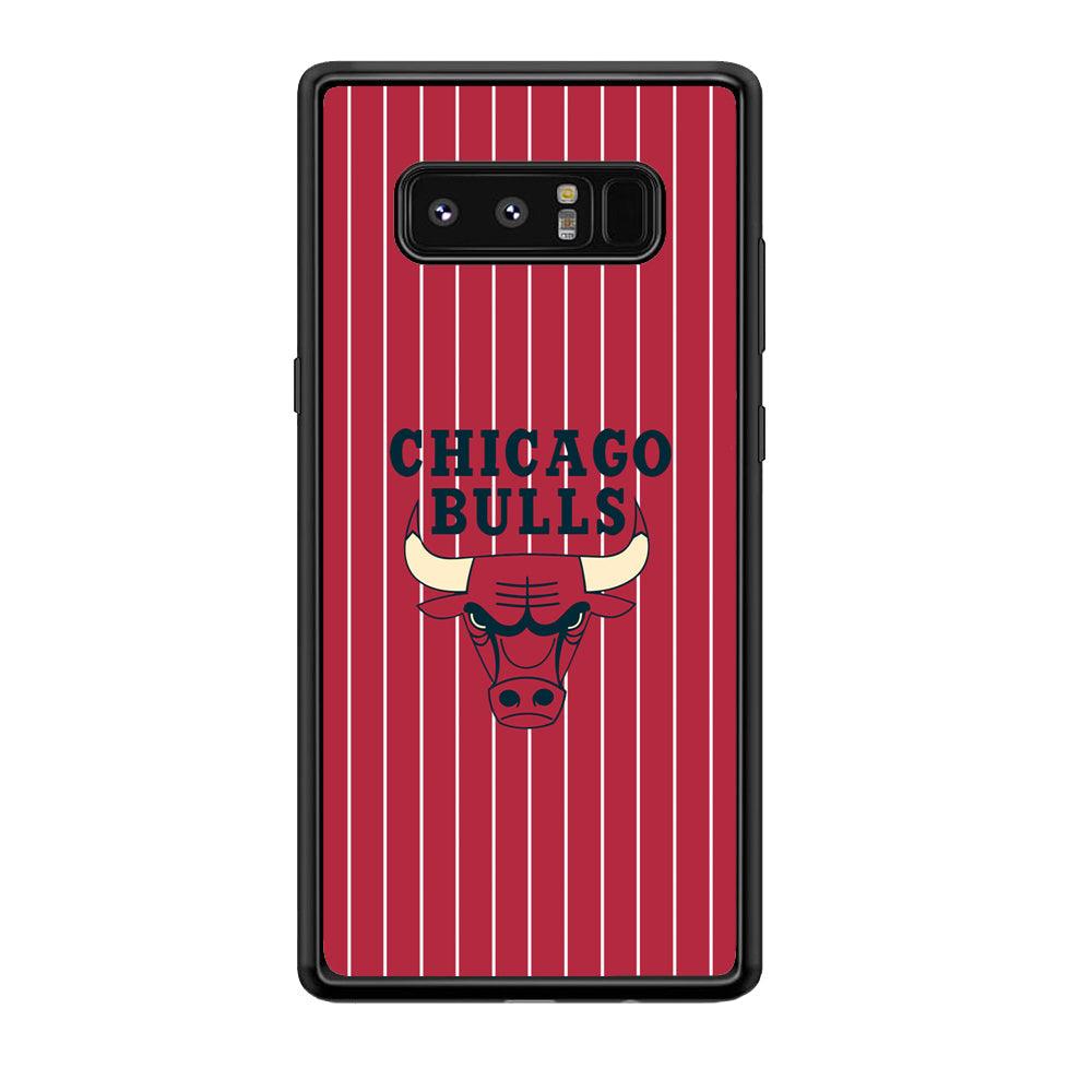 Chicago Bulls Extension of Passion Samsung Galaxy Note 8 Case-Rubber Black (2D Case)-Oxvistore