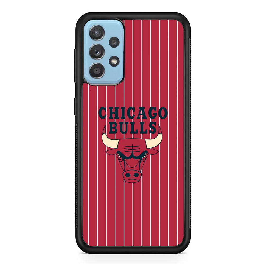 Chicago Bulls Extension of Passion Samsung Galaxy A72 Case-Rubber Black (2D Case)-Oxvistore