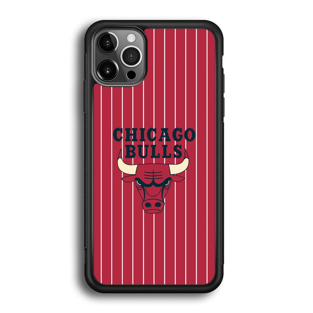 Chicago Bulls Extension of Passion iPhone 12 Pro Max Case-Rubber Black (2D Case)-Oxvistore