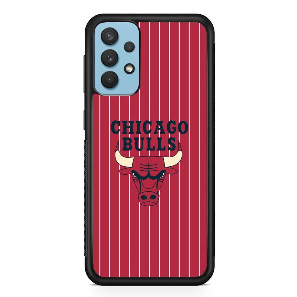 Chicago Bulls Extension of Passion Samsung Galaxy A32 Case-Rubber Black (2D Case)-Oxvistore
