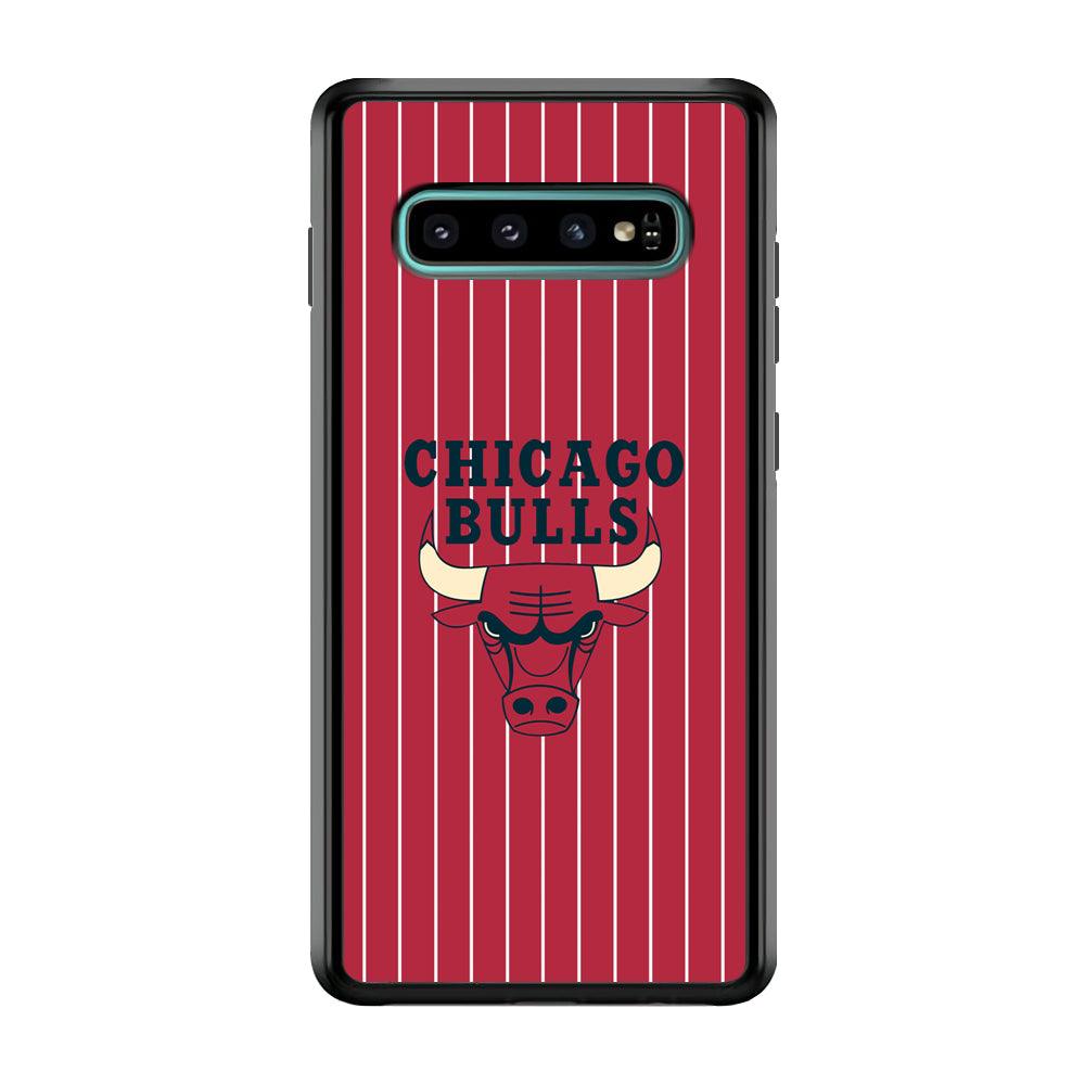 Chicago Bulls Extension of Passion Samsung Galaxy S10 Plus Case-Rubber Black (2D Case)-Oxvistore