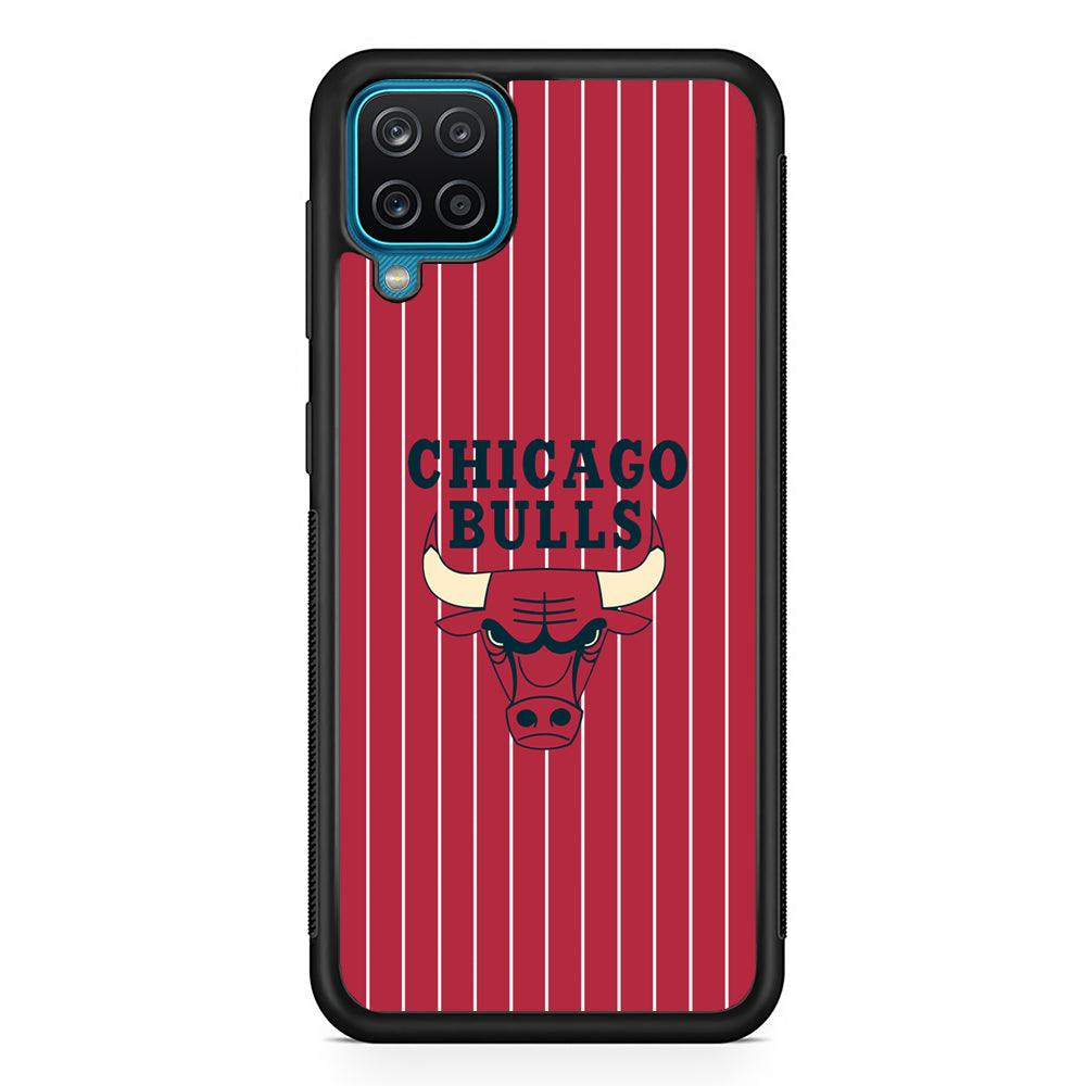 Chicago Bulls Extension of Passion Samsung Galaxy A12 Case-Rubber Black (2D Case)-Oxvistore