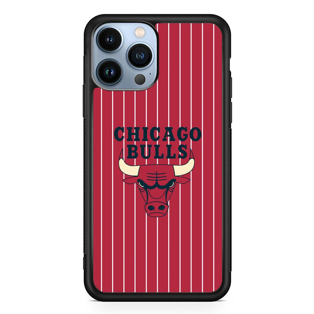 Chicago Bulls Extension of Passion iPhone 15 Pro Max Case-Rubber Black (2D Case)-Oxvistore