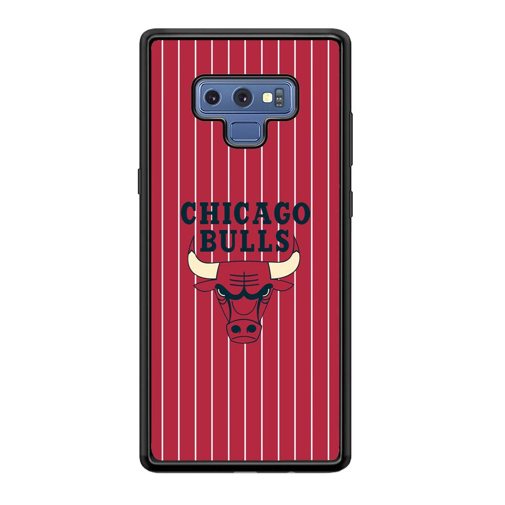 Chicago Bulls Extension of Passion Samsung Galaxy Note 9 Case-Rubber Black (2D Case)-Oxvistore