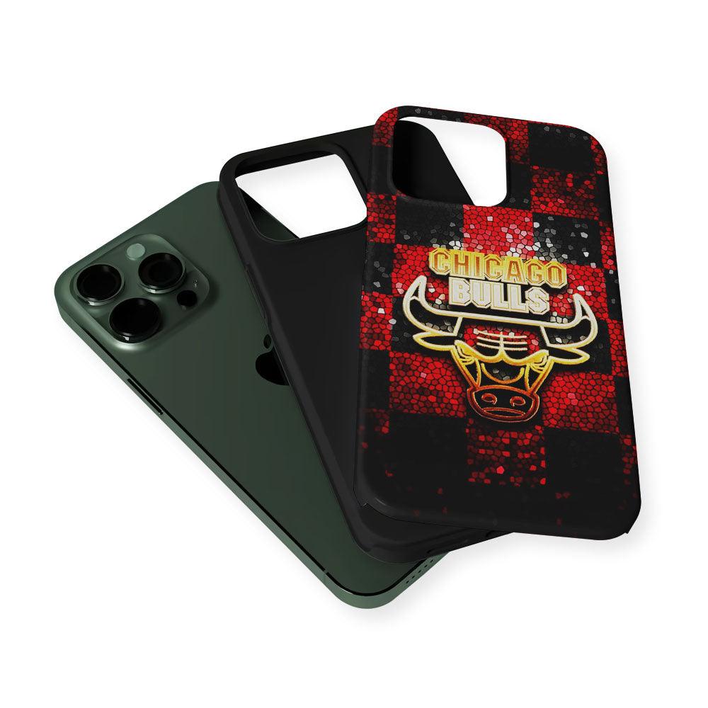 Chicago Bulls Glitter 2 in 1 Tough Phone Case-Oxvistore