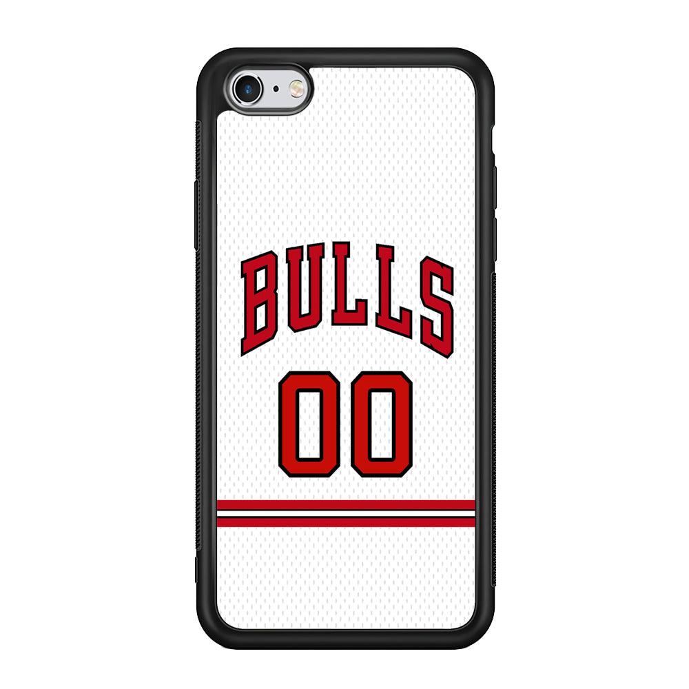 Chicago Bulls Red Line Jersey iPhone 6 Plus | 6s Plus Case-Rubber Black (2D Case)-Oxvistore