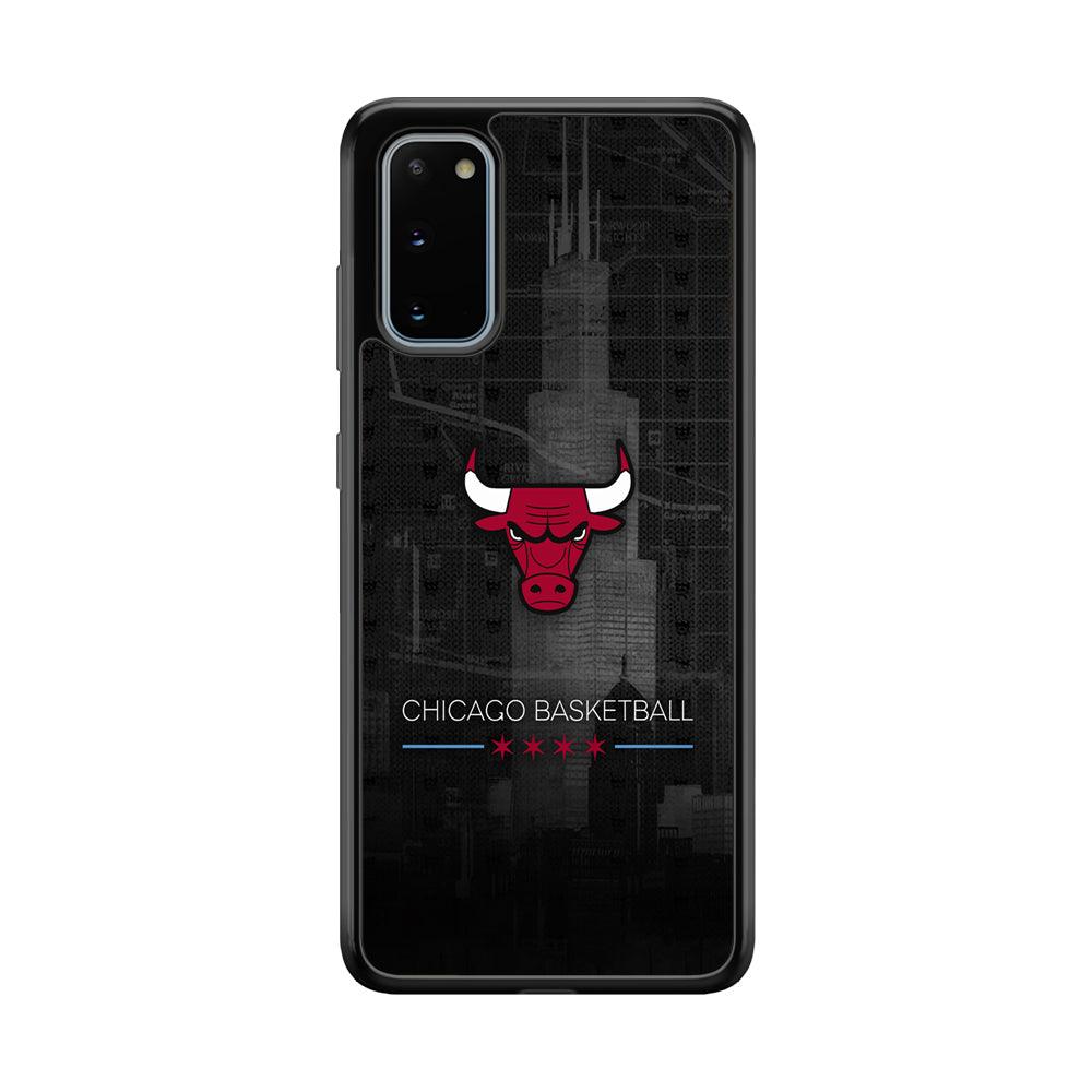 Chicago Bulls Soul of The City Samsung Galaxy S20 Case-Rubber Black (2D Case)-Oxvistore