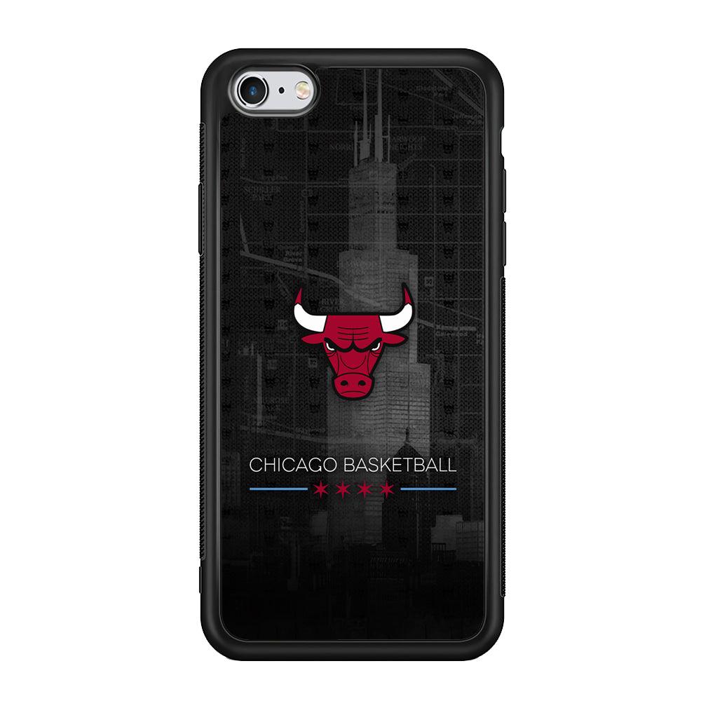 Chicago Bulls Soul of The City iPhone 6 Plus | 6s Plus Case-Rubber Black (2D Case)-Oxvistore