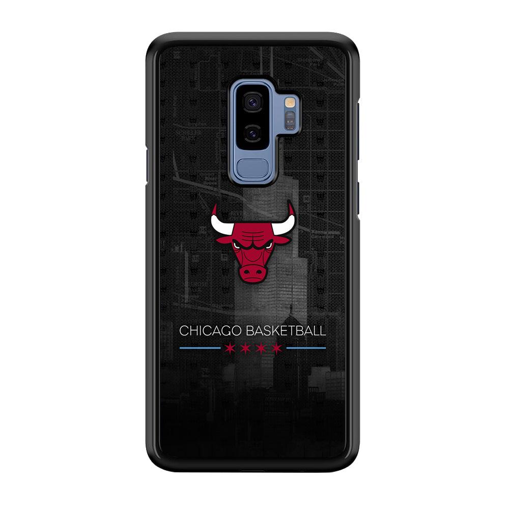 Chicago Bulls Soul of The City Samsung Galaxy S9 Plus Case-Rubber Black (2D Case)-Oxvistore