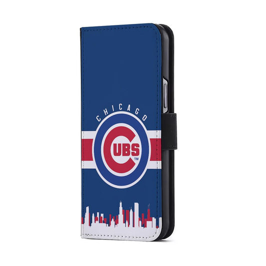 Chicago Cubs Logo Flip Wallet Phone Case-Oxvistore