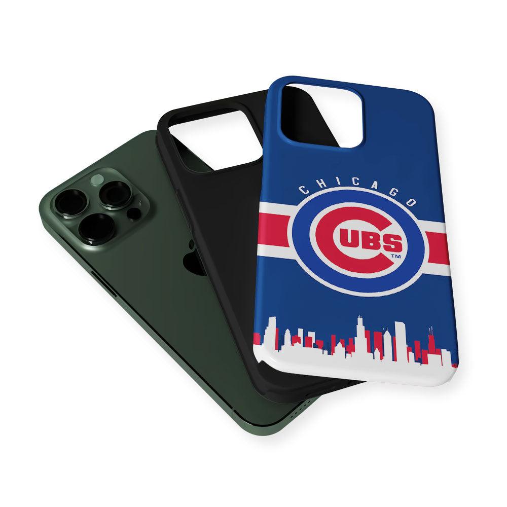 Chicago Cubs Logo 2 in 1 Tough Phone Case-Oxvistore