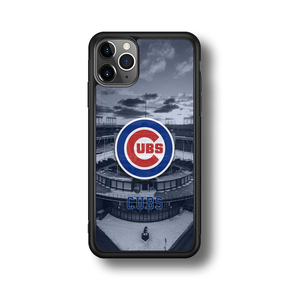 Chicago Cubs Season of Winter iPhone 11 Pro Max Case-Rubber Black (2D Case)-Oxvistore