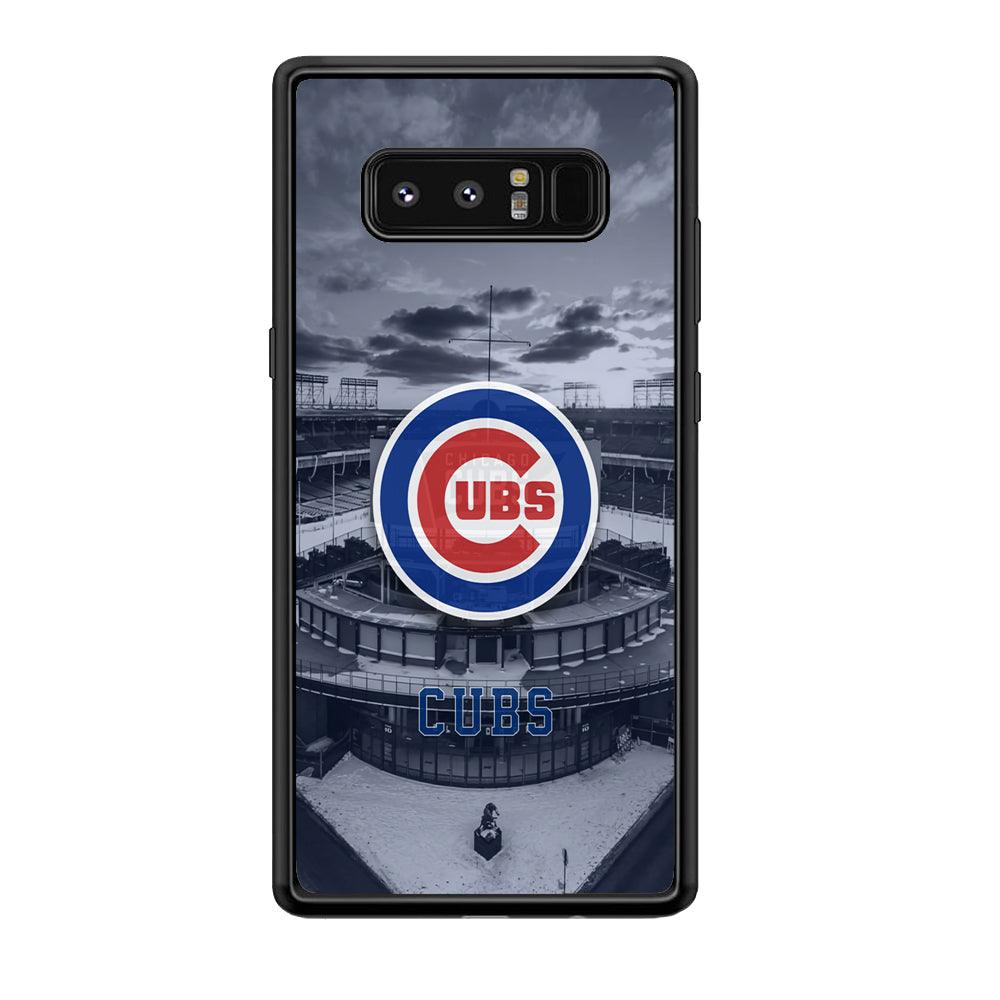 Chicago Cubs Season of Winter Samsung Galaxy Note 8 Case-Rubber Black (2D Case)-Oxvistore