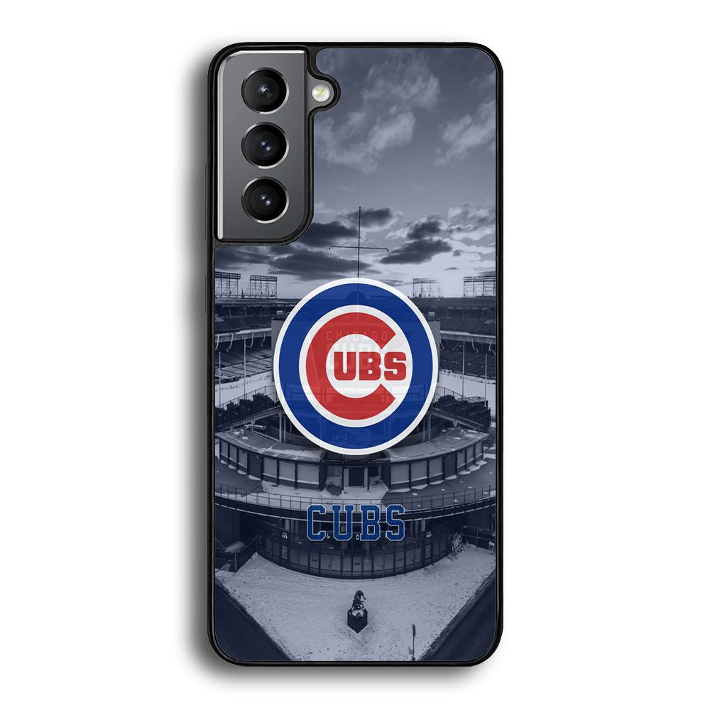 Chicago Cubs Season of Winter Samsung Galaxy S23 Plus Case-Rubber Black (2D Case)-Oxvistore