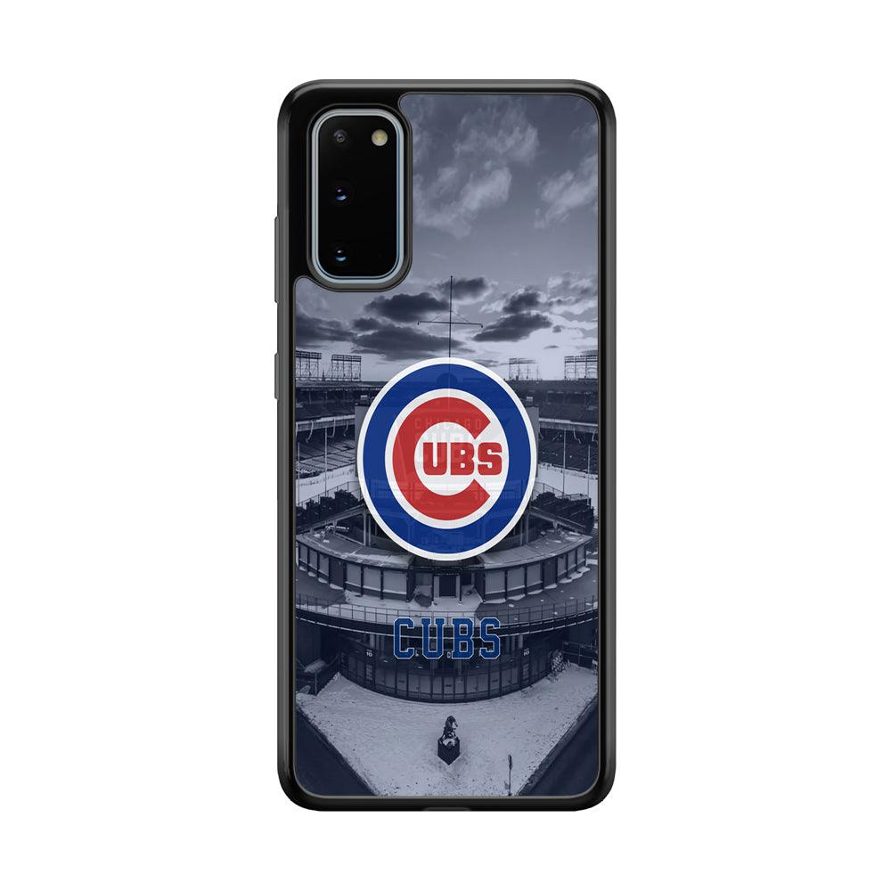 Chicago Cubs Season of Winter Samsung Galaxy S20 Case-Rubber Black (2D Case)-Oxvistore