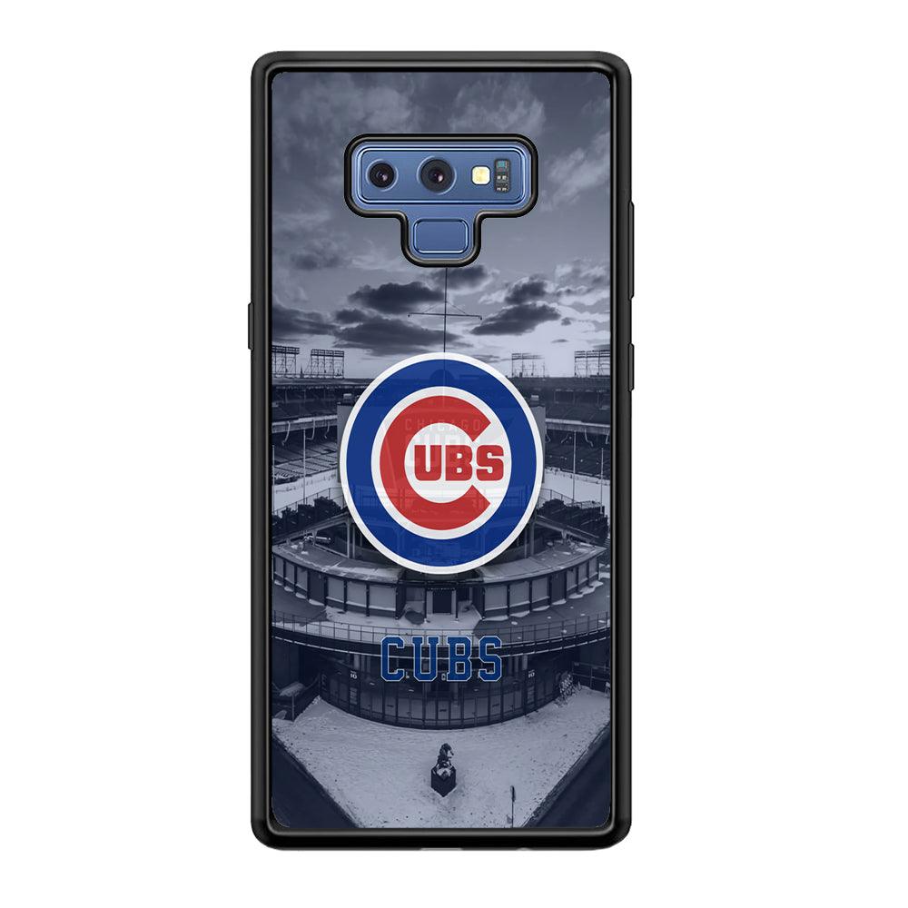 Chicago Cubs Season of Winter Samsung Galaxy Note 9 Case-Rubber Black (2D Case)-Oxvistore