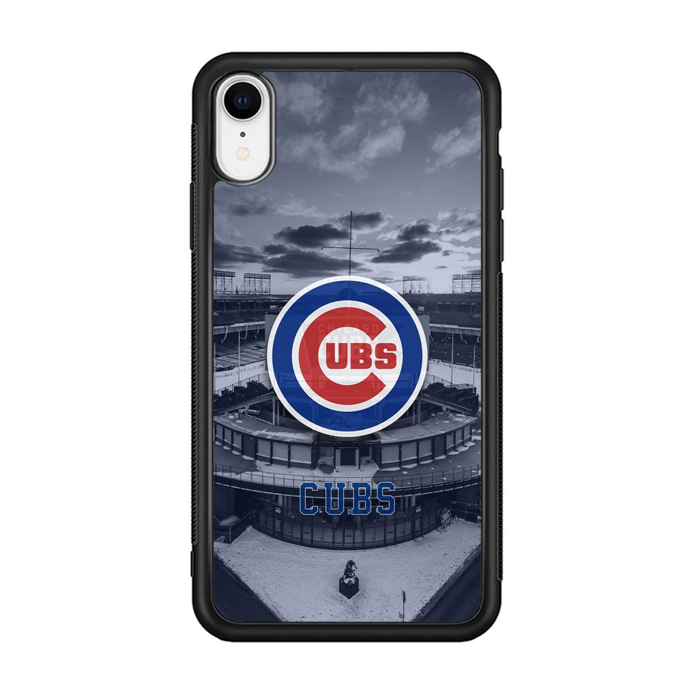 Chicago Cubs Season of Winter iPhone XR Case-Rubber Black (2D Case)-Oxvistore