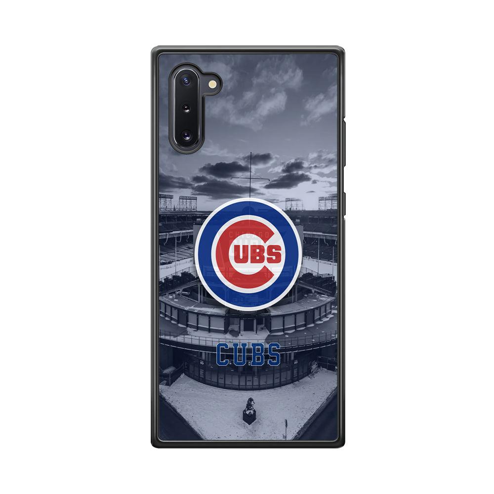 Chicago Cubs Season of Winter Samsung Galaxy Note 10 Case-Rubber Black (2D Case)-Oxvistore