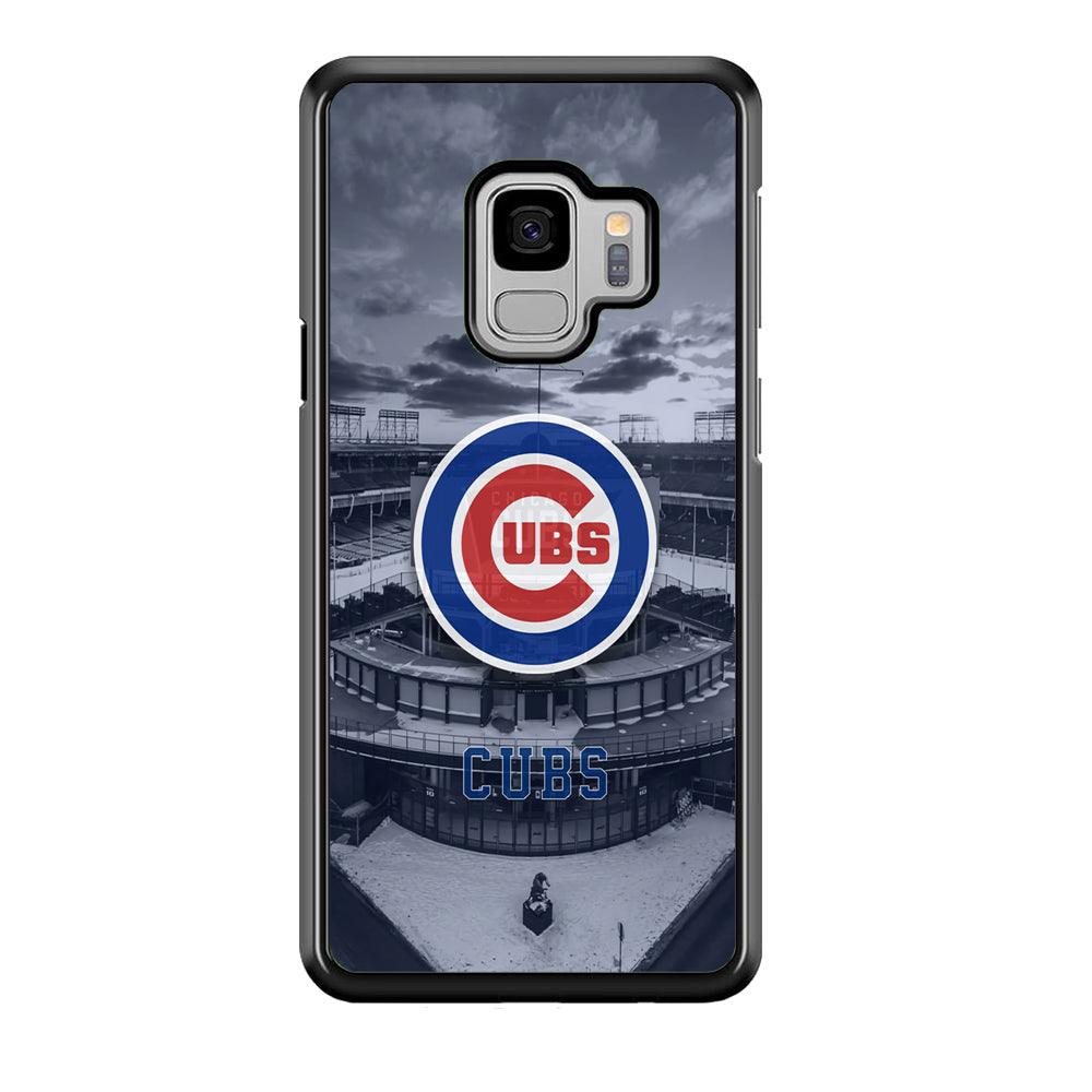Chicago Cubs Season of Winter Samsung Galaxy S9 Case-Rubber Black (2D Case)-Oxvistore