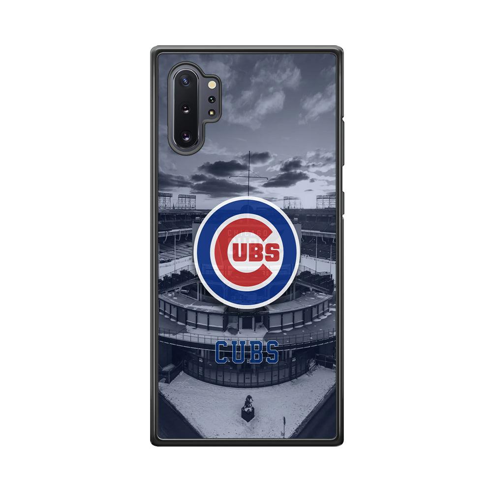 Chicago Cubs Season of Winter Samsung Galaxy Note 10 Plus Case-Rubber Black (2D Case)-Oxvistore