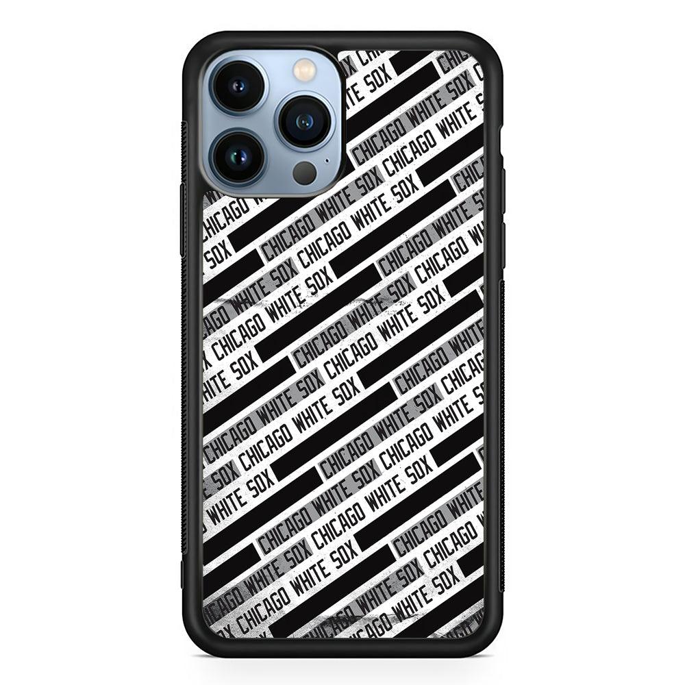 Chicago White Sox Pattern 2D Rubber Phone Case-Black-Oxvistore
