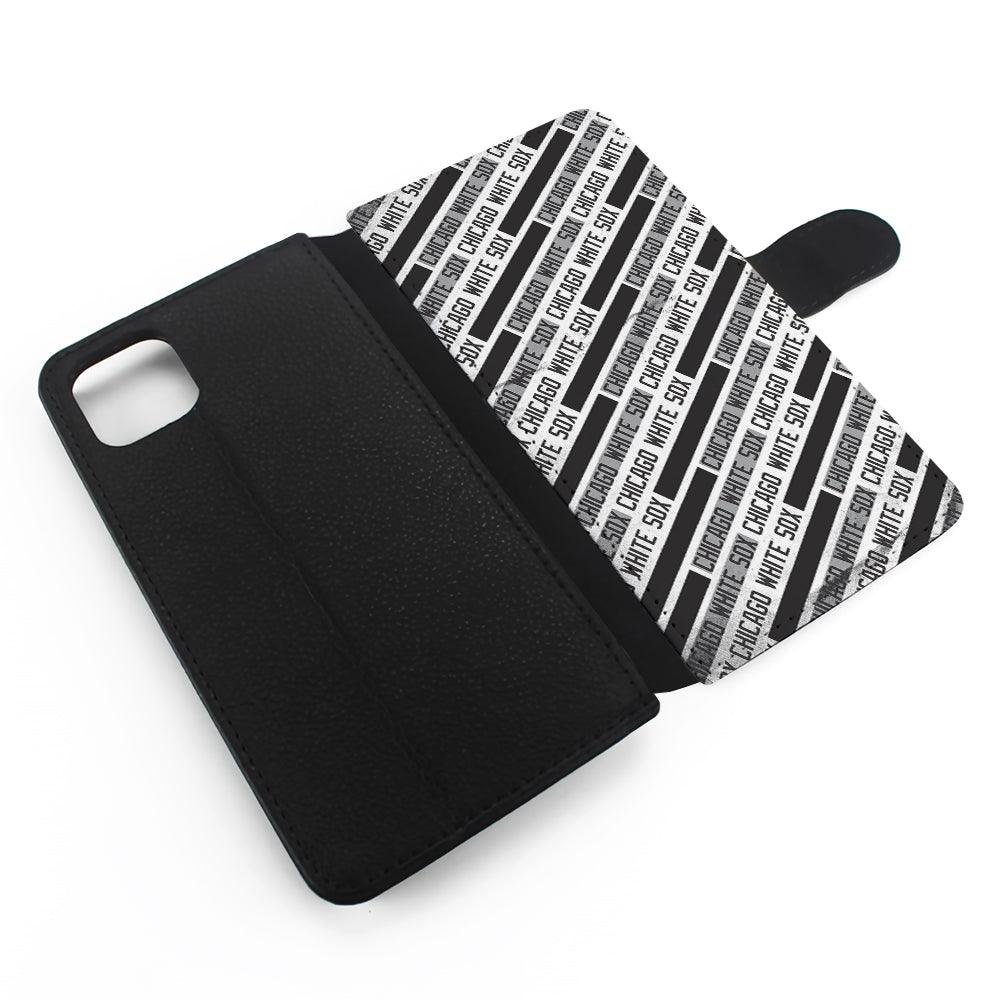 Chicago White Sox Pattern Flip Wallet Phone Case-Oxvistore