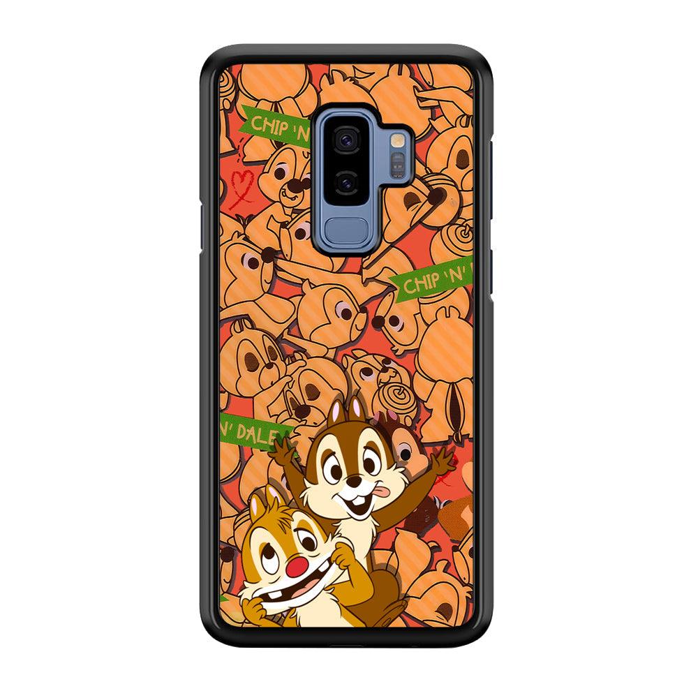 Chip N Dale Face of The Day Samsung Galaxy S9 Plus Case-Rubber Black (2D Case)-Oxvistore