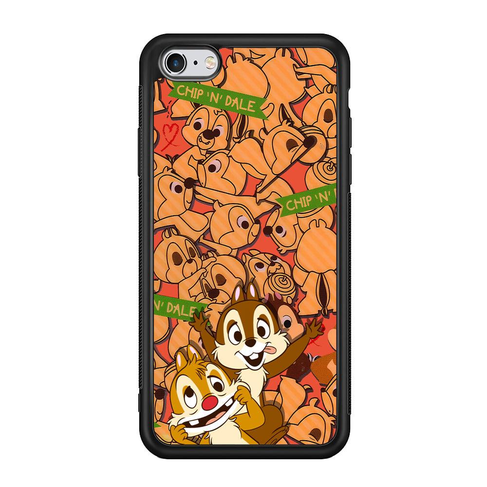 Chip N Dale Face of The Day iPhone 6 Plus | 6s Plus Case-Rubber Black (2D Case)-Oxvistore