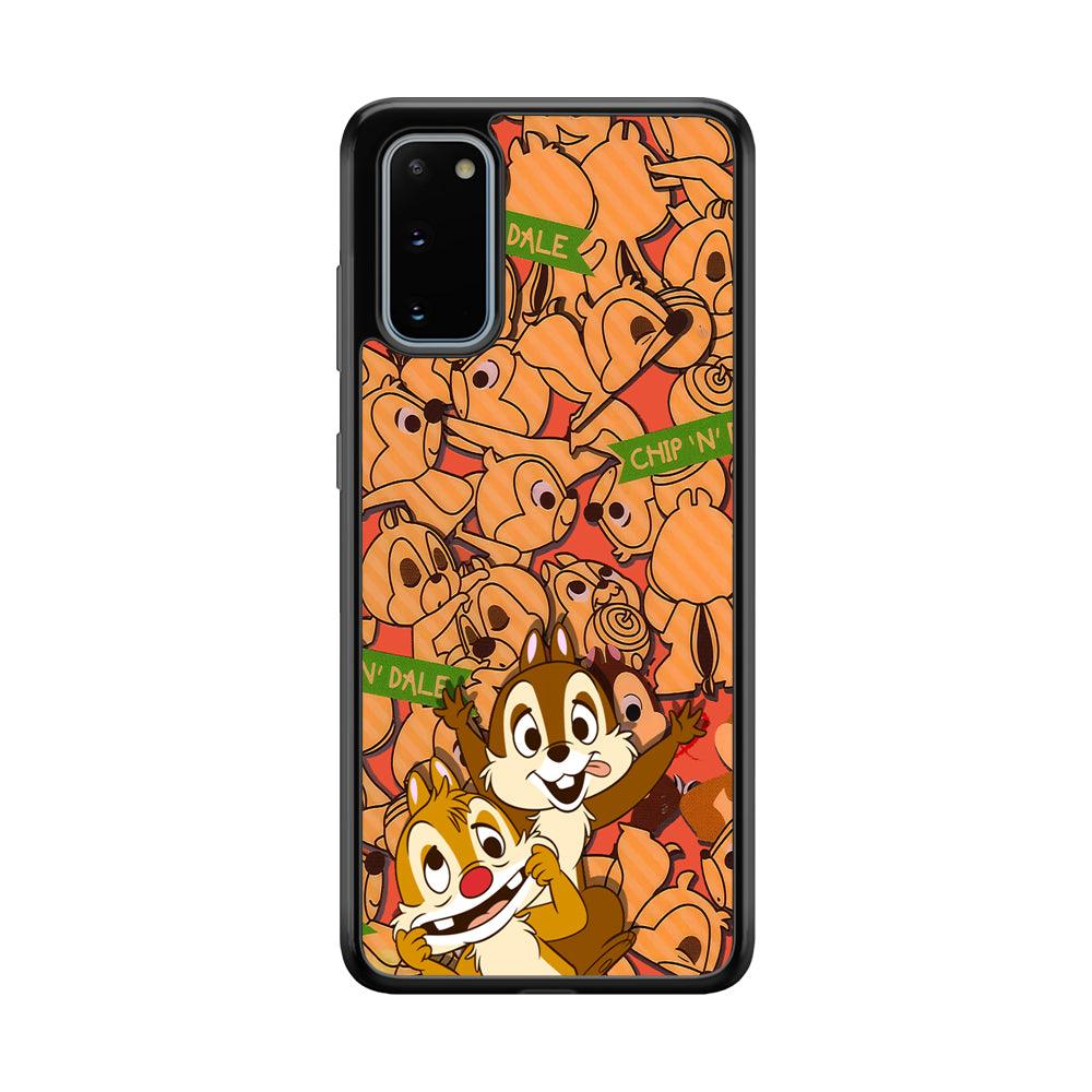 Chip N Dale Face of The Day Samsung Galaxy S20 Case-Rubber Black (2D Case)-Oxvistore