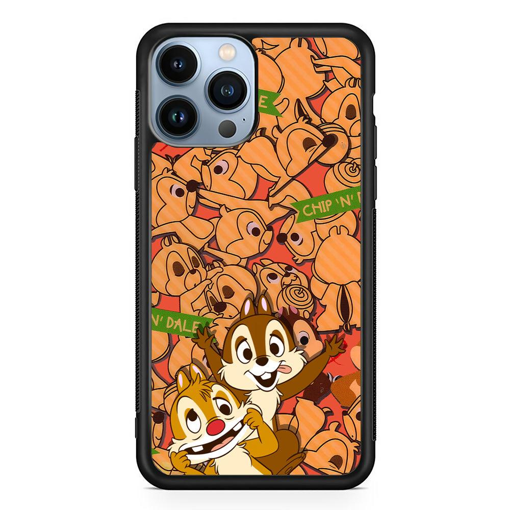 Chip N Dale Face of The Day iPhone 14 Pro Max Case-Rubber Black (2D Case)-Oxvistore