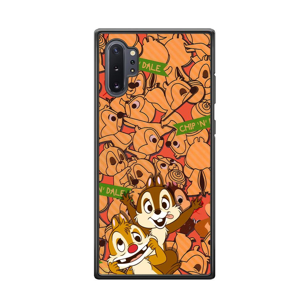 Chip N Dale Face of The Day Samsung Galaxy Note 10 Plus Case-Rubber Black (2D Case)-Oxvistore
