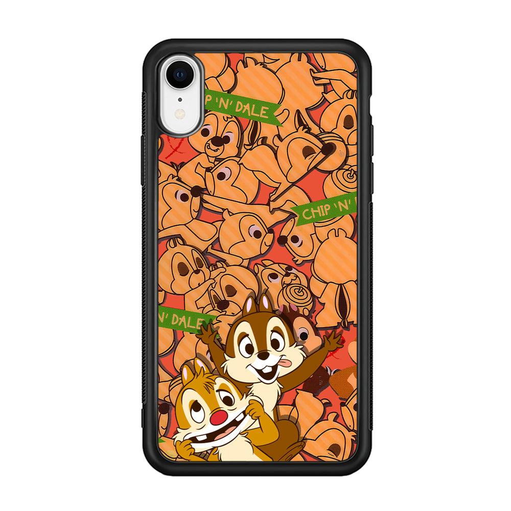 Chip N Dale Face of The Day iPhone XR Case-Rubber Black (2D Case)-Oxvistore