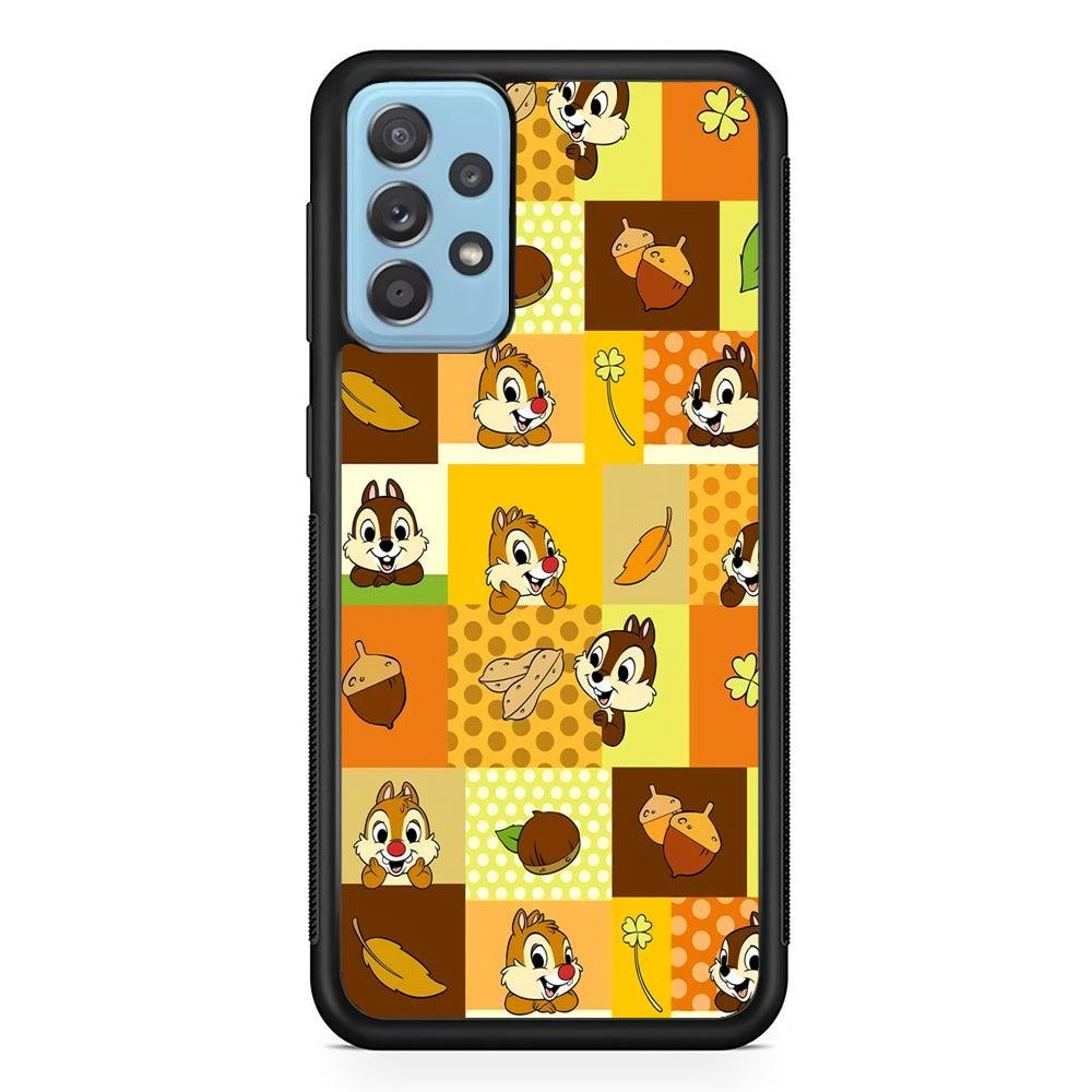 Chip N Dale Framing The Smiles Samsung Galaxy A52 Case-Rubber Black (2D Case)-Oxvistore
