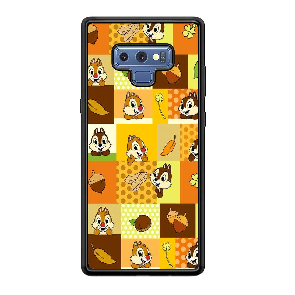 Chip N Dale Framing The Smiles Samsung Galaxy Note 9 Case-Rubber Black (2D Case)-Oxvistore