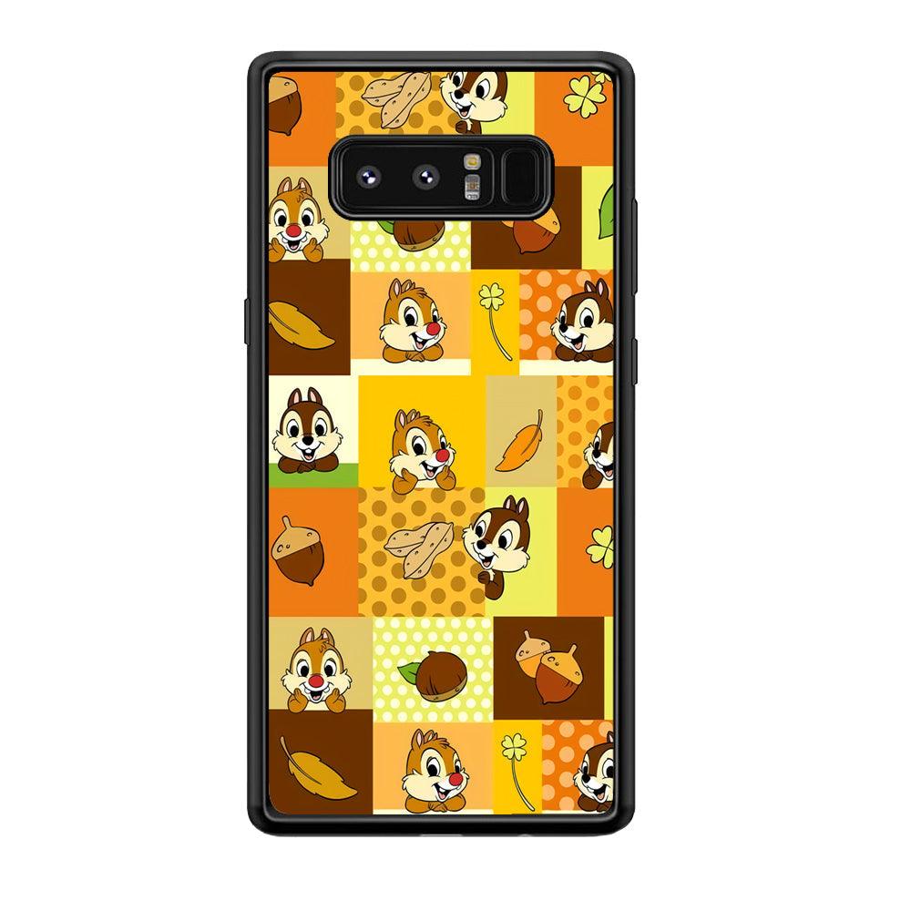 Chip N Dale Framing The Smiles Samsung Galaxy Note 8 Case-Rubber Black (2D Case)-Oxvistore