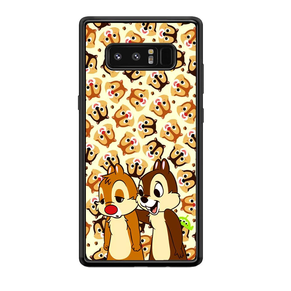 Chip N Dale Just True Friends Samsung Galaxy Note 8 Case-Rubber Black (2D Case)-Oxvistore