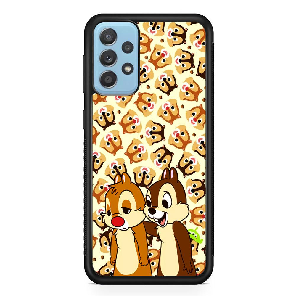 Chip N Dale Just True Friends Samsung Galaxy A72 Case-Rubber Black (2D Case)-Oxvistore